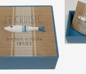 ξυλινο κουτι με θαλασσινο θεμα-ψαρακι