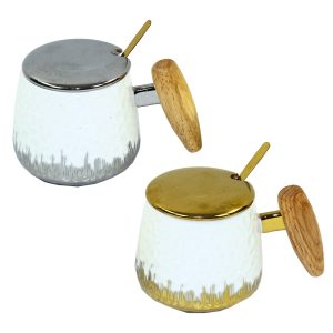 κουπα πορσελανη με καπακι και κουταλακι