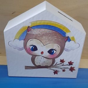 ξυλινος κουμπαρας σπιτακι κουκουβαγια