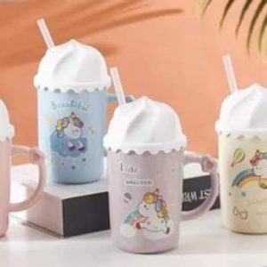 κουπα με καπακι σιλικονη unicorn